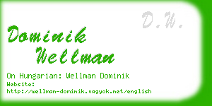 dominik wellman business card